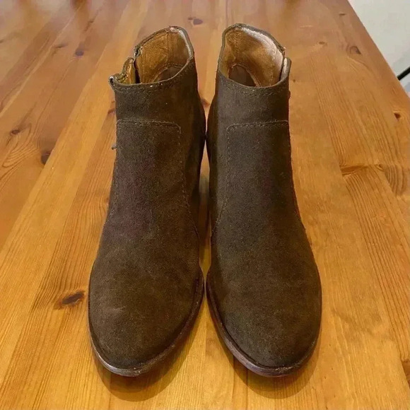 Madewell Leather Ankle Boots Brenner Brown Suede Classic - Picture 9 of 15